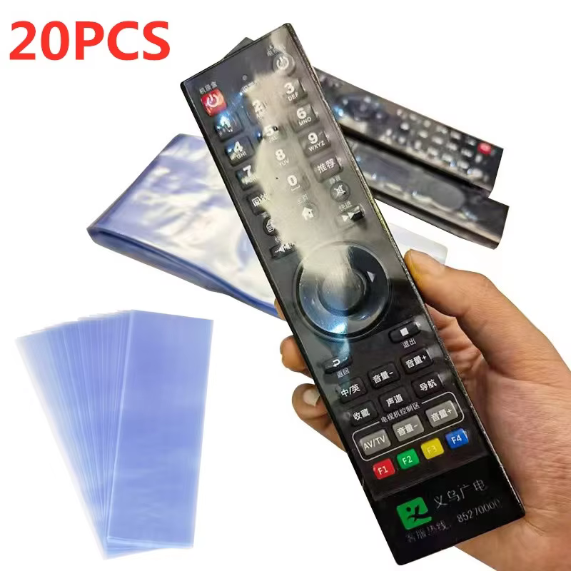 Sac en film rétractable transparent, étui de protection anti-poussière, housse pour TV, télécommande