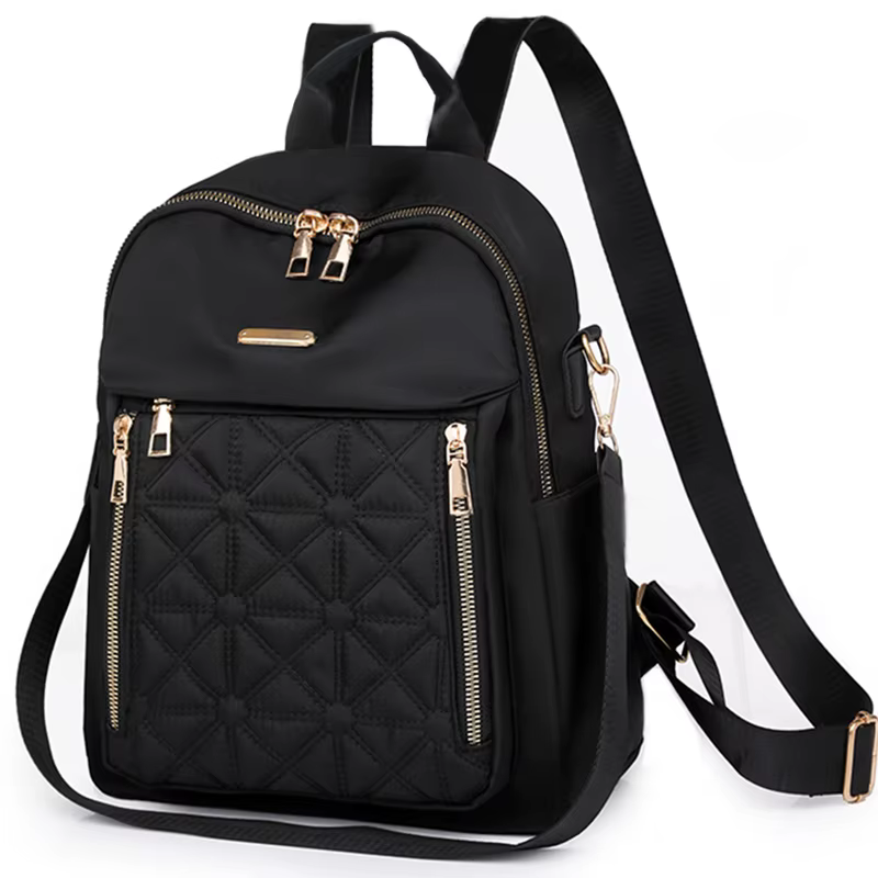 Sac à dos élégant pour femme à motif gaufré, sac à dos antivol à bretelles rembourrées, adapté à l'é