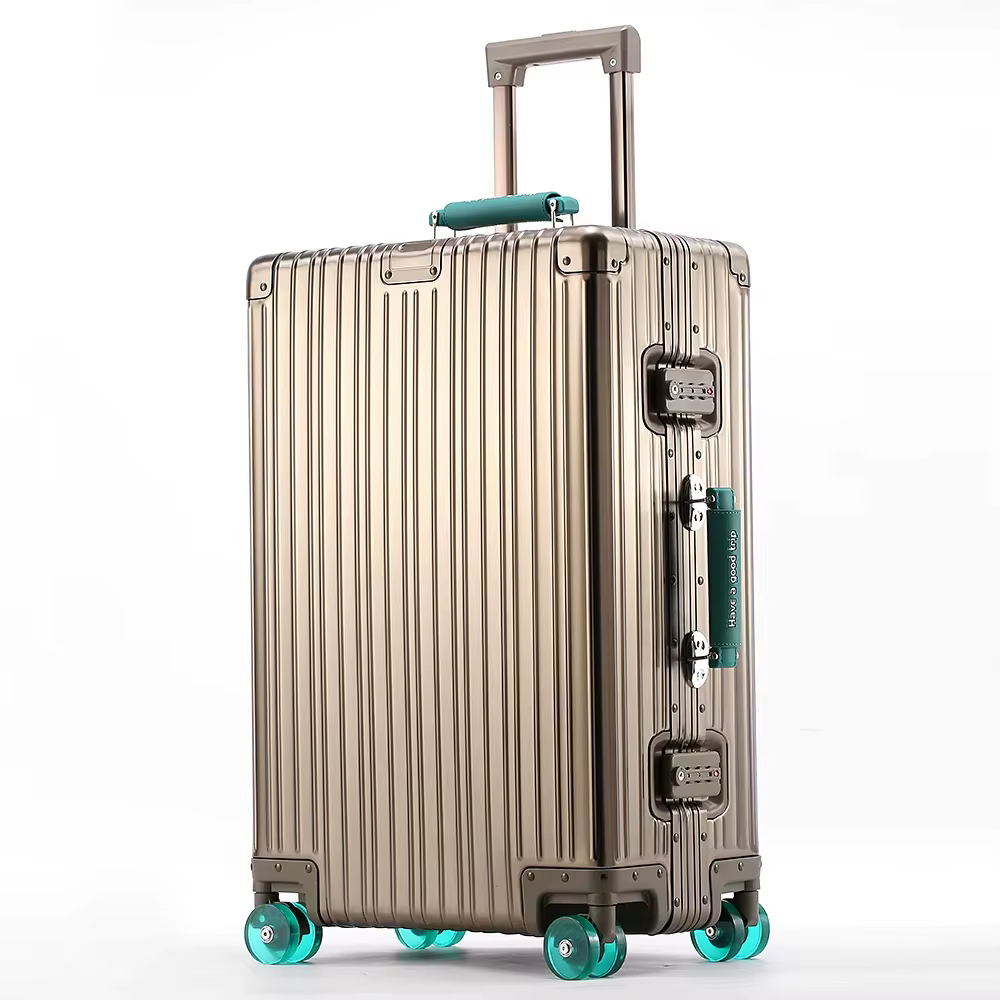 Valise de voyage tout en aluminium et magnésium, bagages roulants, boîtier de chariot en alliage ave
