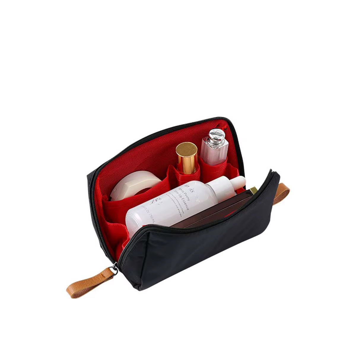 Trousse de maquillage de toilette, trousse à cosmétiques Simple de couleur unie pour femmes, pochett