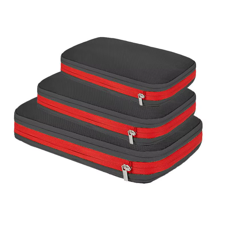 Cubes d'emballage de compression pour vêtements, sac de rangement de voyage, valise, ensemble d'éval