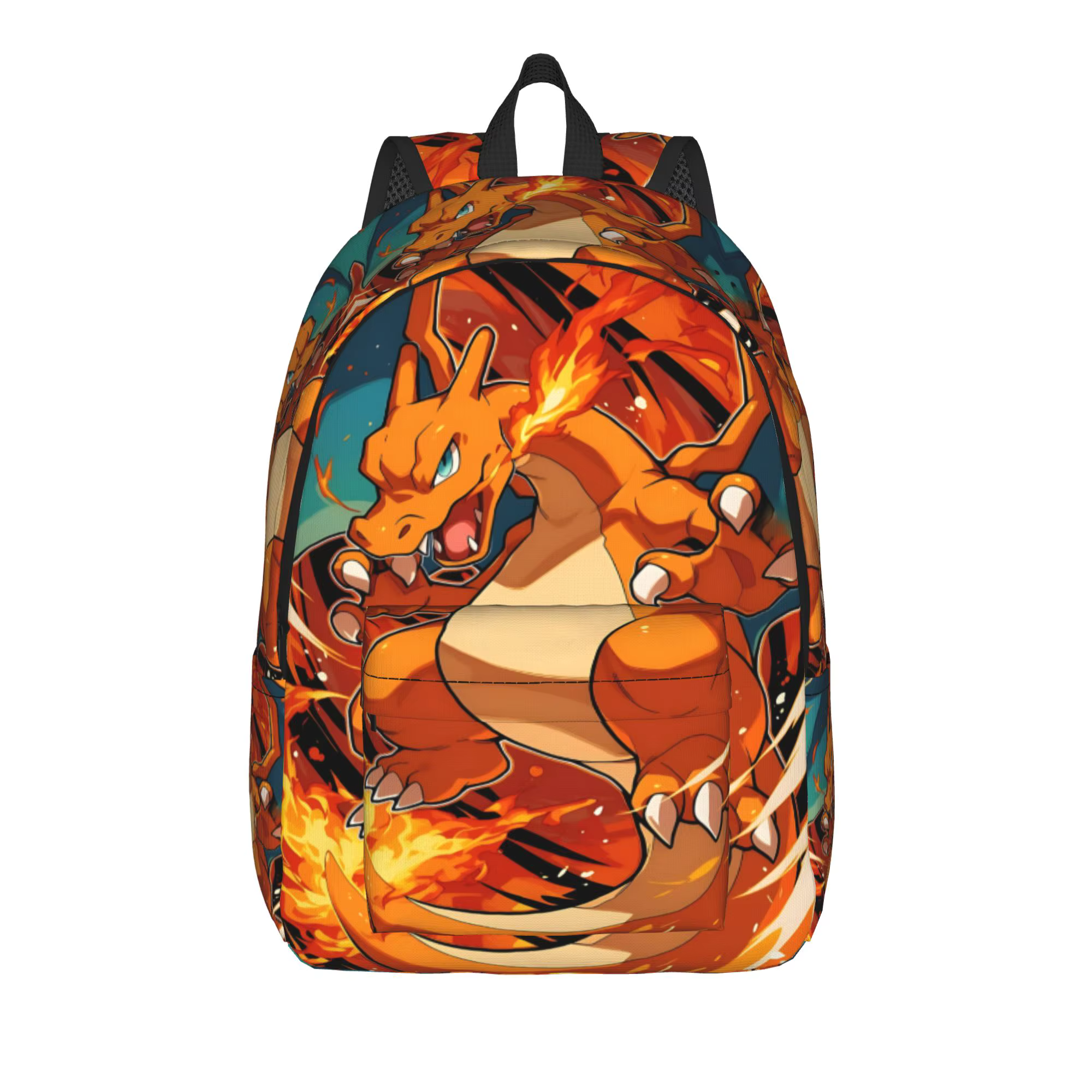 Sac à dos Pokemon à la mode, Charizard Mochilas Kawaii, sac à dos de randonnée avec fermeture à glis