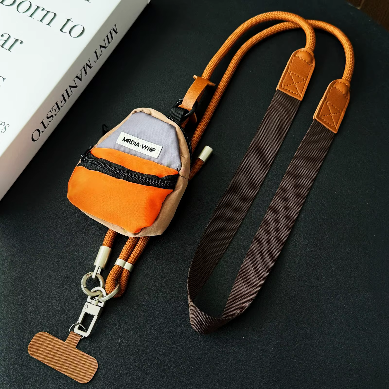 Sac d'accessoires de mode avec sangle pour téléphone portable, bandoulière diagonale, longue corde. 