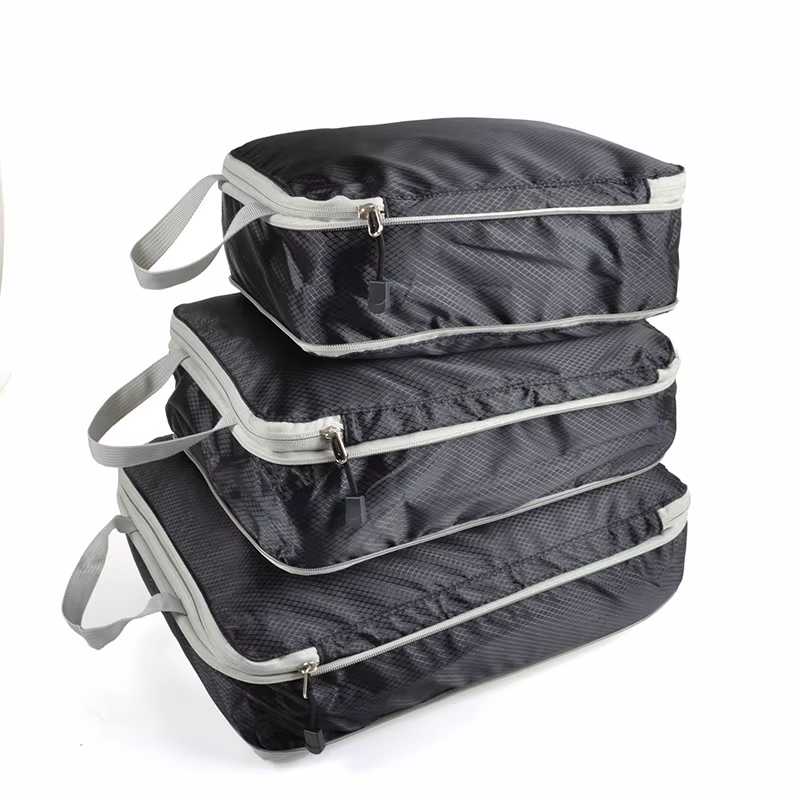 Sac de rangement de voyage, emballage compressible, valise cubique, poignée de bagage, fourre-tout p