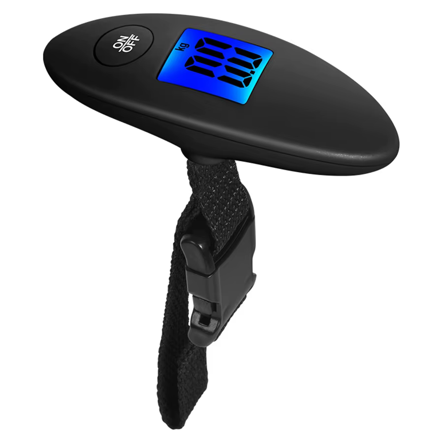 Balance à bagages portable 40 kg/100 g, rétroéclairage bleu, balance numérique de voyage suspendue a