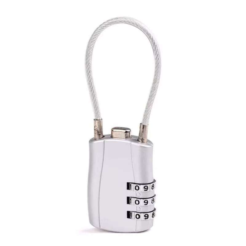 Serrure douanière TSA à combinaison à 3 chiffres, haute sécurité, pour casque, sac à dos de voyage, 