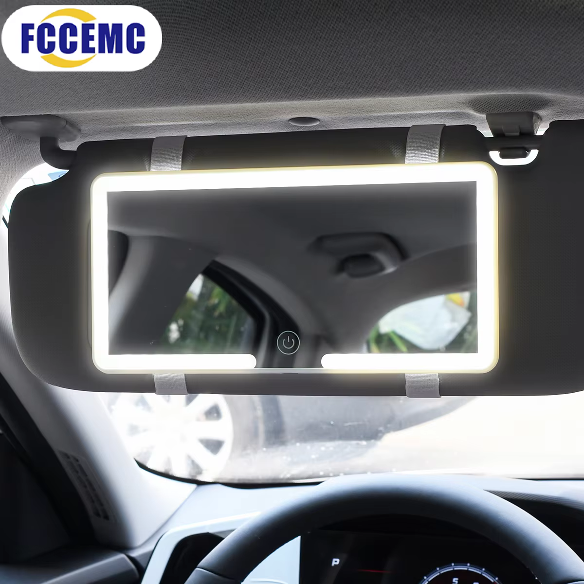 Fccemc voiture pare-soleil miroir de maquillage écran tactile LED luminosité réglable Auto intérieur