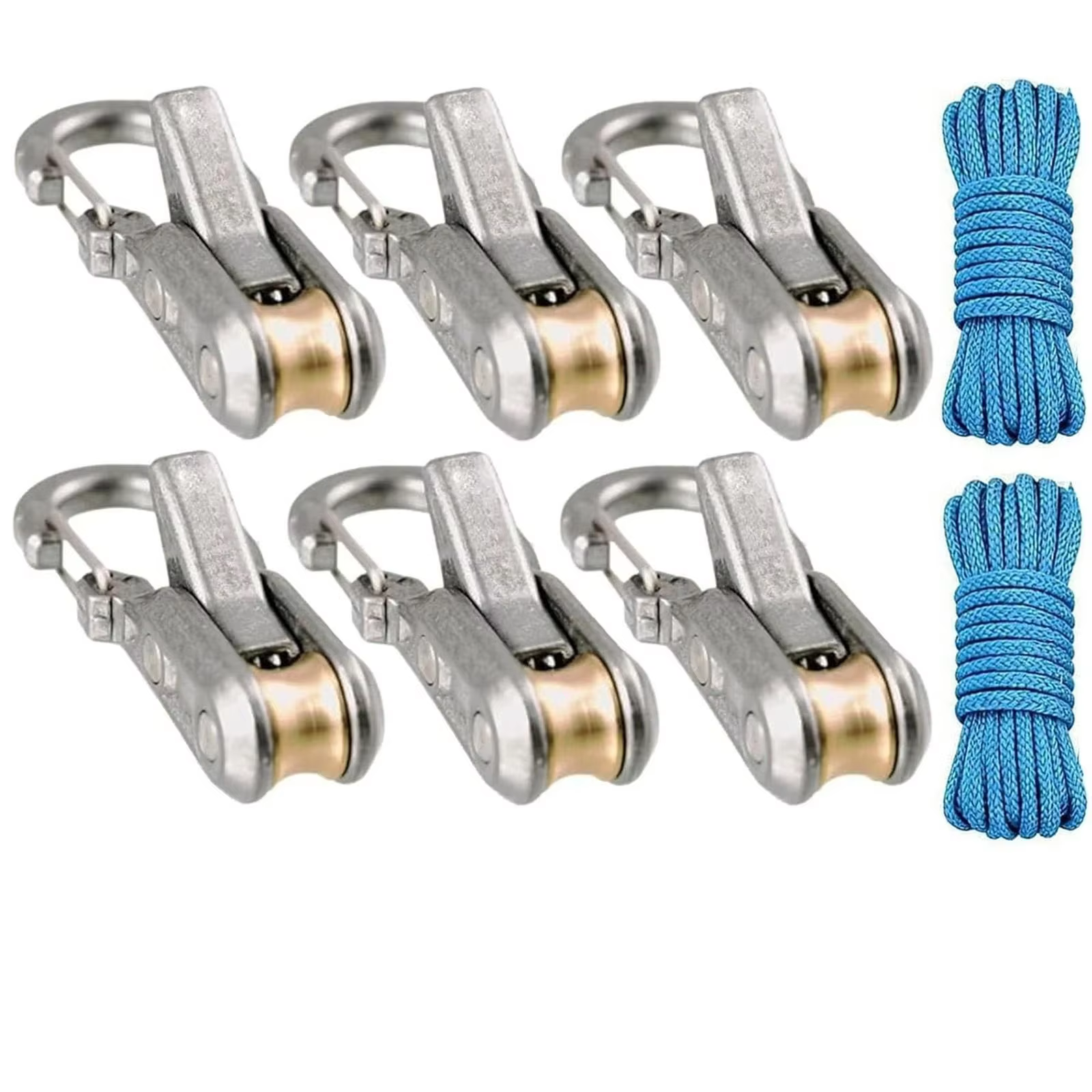 Outil de fixation de cordes et tendeur avec tendeur à rouleaux, boucle rétractable robuste avec cord