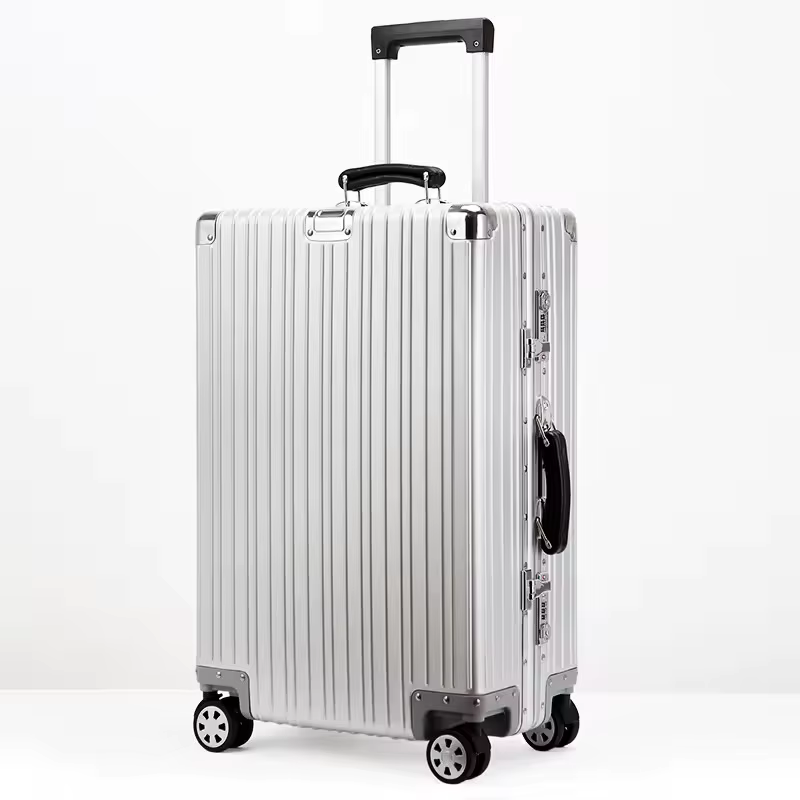 Valise de voyage luxueuse en alliage aluminium-magnésium, nouveau style, roulettes silencieuses de h