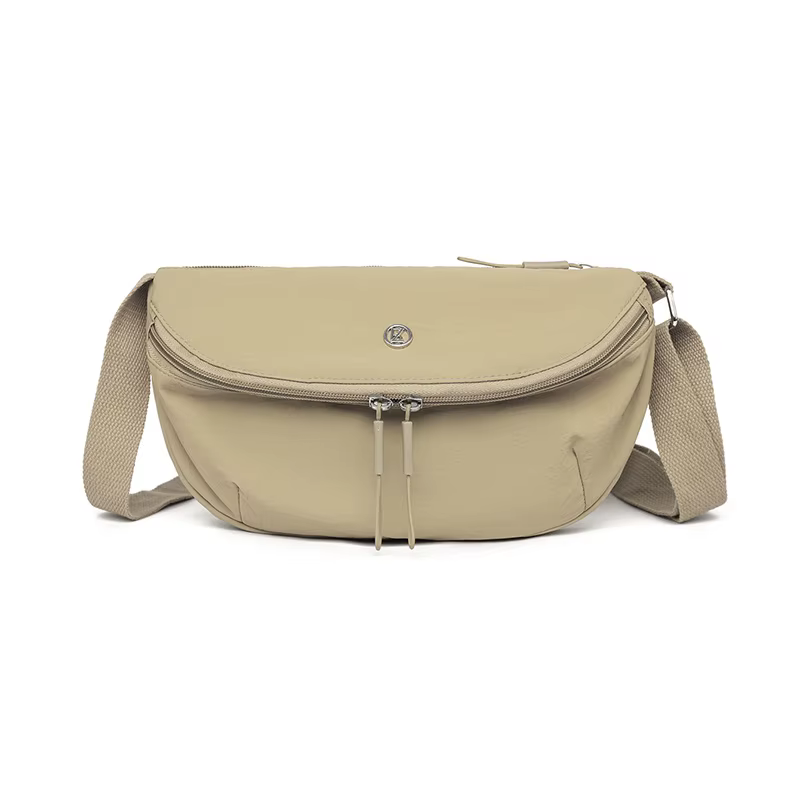Sac bandoulière pour femme en nylon léger, grande capacité, multi-poches, style sportif, pour la gym