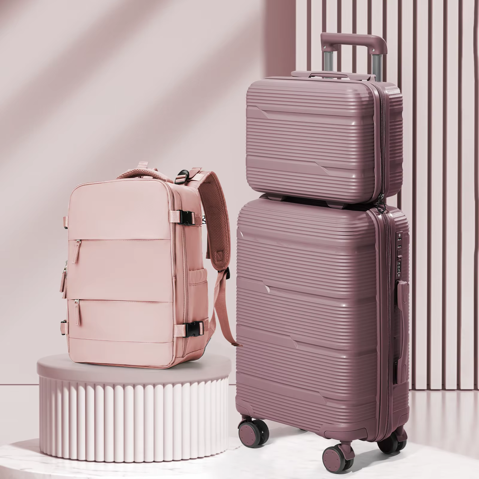 Ensemble de valise de voyage à roulettes pour hommes et femmes, bagage à main, valise à roulettes, s