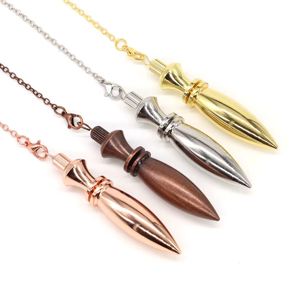Dowsing Divination méditation pendule cuivre métal péndules pendentif en laiton guérison lourd Dowse