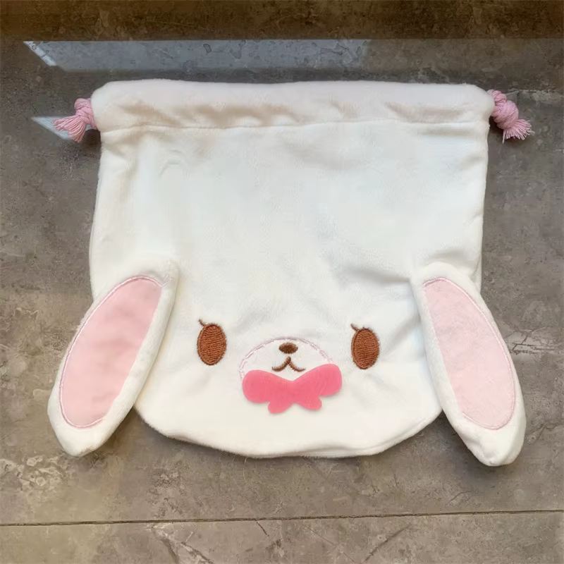 Sugarbunnies – sac à cordon en peluche, pochette Momousa Strawberryusa Blueberryusa lapin mignon Kaw