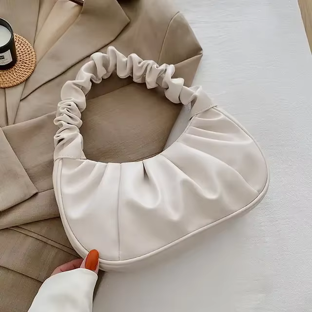 Sacs à main plissés en nuage pour femmes, sac à main de styliste, fourre-tout à boulettes, sac à ais