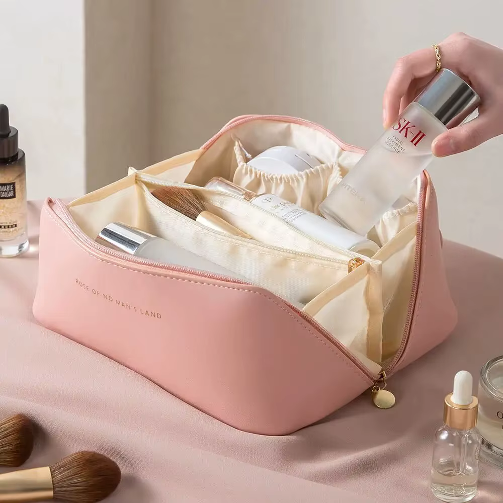 Organisateur de maquillage trousse de toilette féminine sac trousse de maquillage pochette de rangem