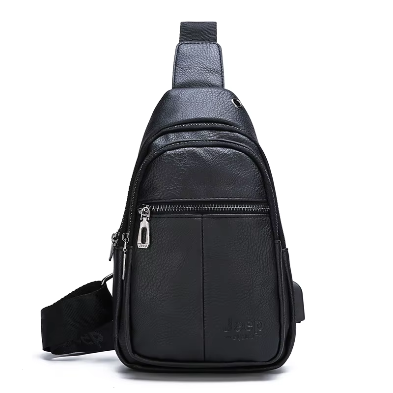 Sac de poitrine en cuir de kangourou de marque de luxe pour hommes, sac de voyage et de randonnée, s