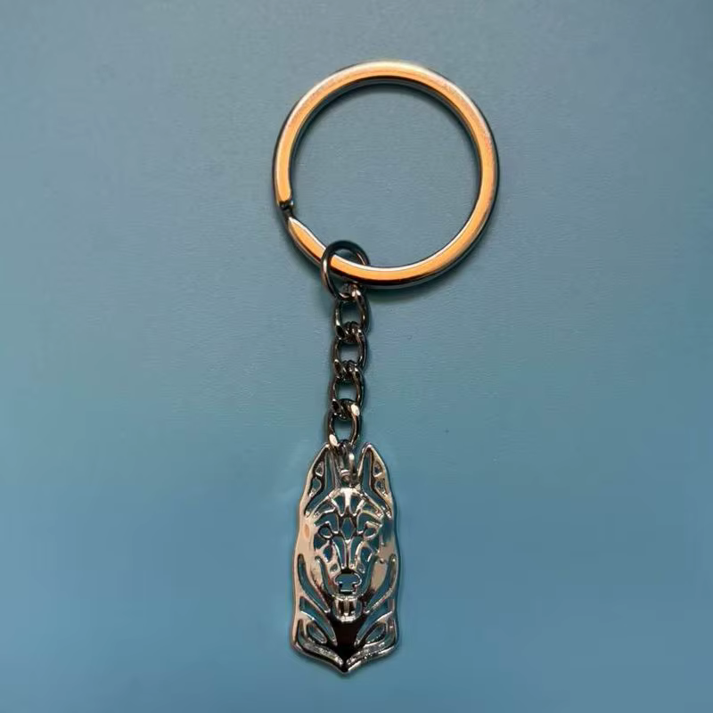 Porte-clés en forme de chien Malinois belge, bijoux en métal à la mode