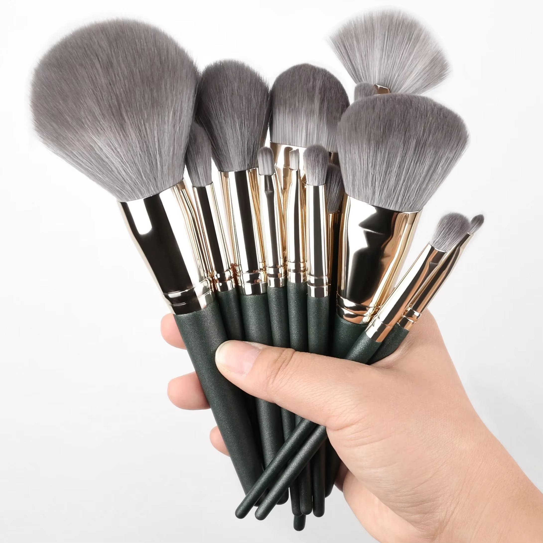 14 pièces ensemble de pinceaux de maquillage doux moelleux fard à paupières brosse correcteur brosse