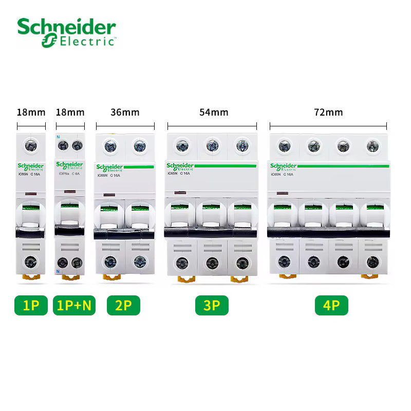 Schneider disjoncteur interrupteur d'air IC65N C25 1P + N C20A 2P 3P C25A 3P C63A 4P 1A 2A 4A 6A 10A