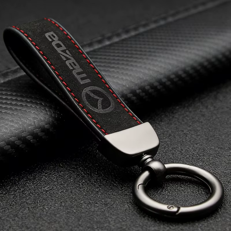 Porte-clés de voiture en cuir et métal pour Mazda 2 3 5 6 Cx5 Cx9 Cx7 Cx4 Cx3 Cx30 Mx5 Mx3 Bk, acces