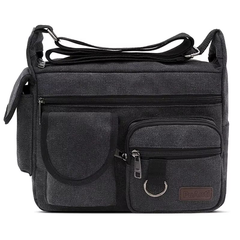 Hommes toile sacs à bandoulière fourre-tout décontracté voyage hommes sac à bandoulière de luxe sacs