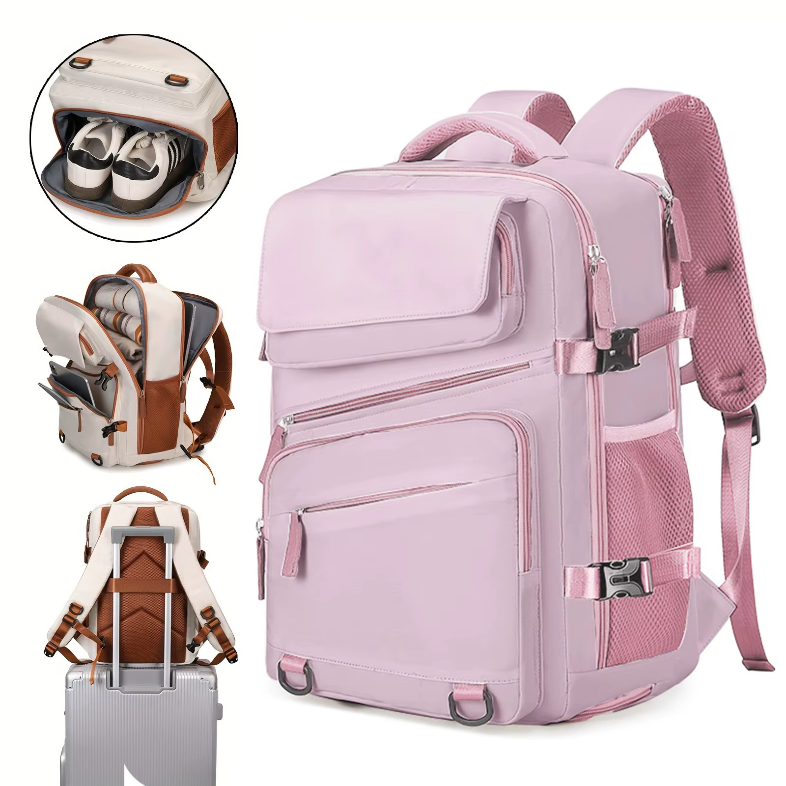 Sac à dos d'affaires pour hommes et femmes, sac à dos extensible de grande capacité, sac à dos pour 