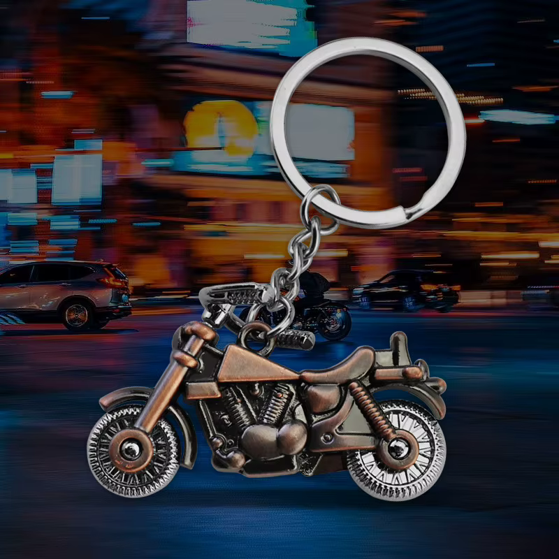 Porte-clés de moto rétro pour hommes, 3 couleurs, pour l'extérieur, Cool, Locomotive, sac suspendu,