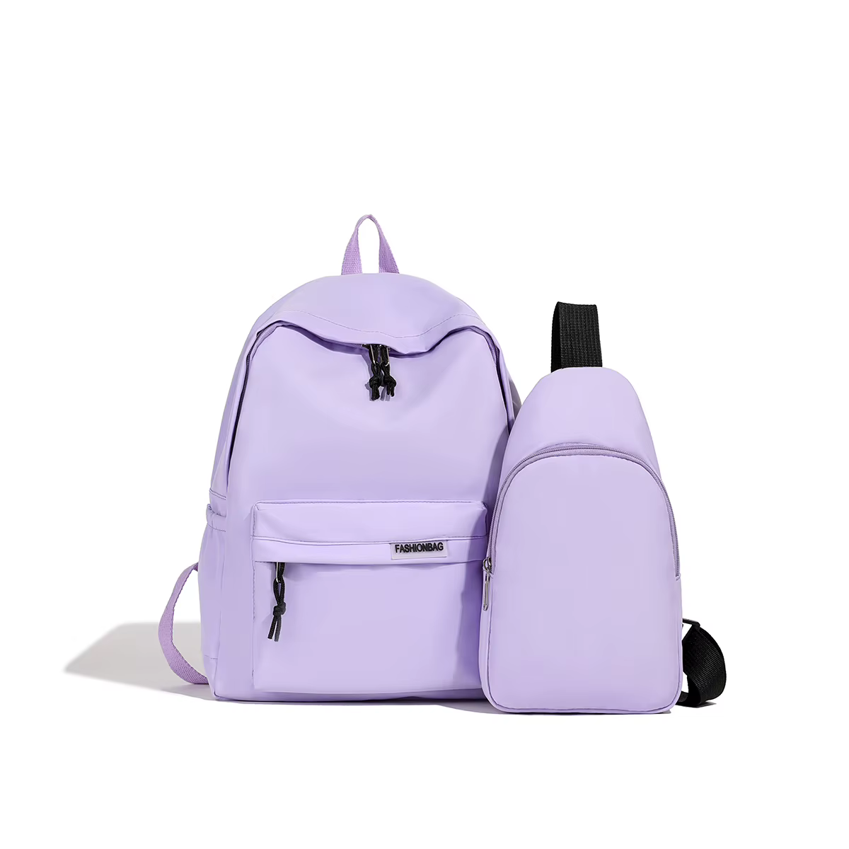Sac à dos de retour à l'école en nylon pour femme, sac de voyage pour femme, solide, grande capacité