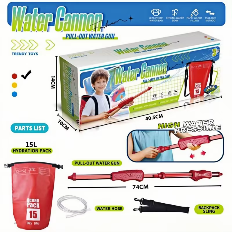 Pistolet à eau de grande capacité 15L pour enfants, jouet à haute pression longue portée, idéal pour