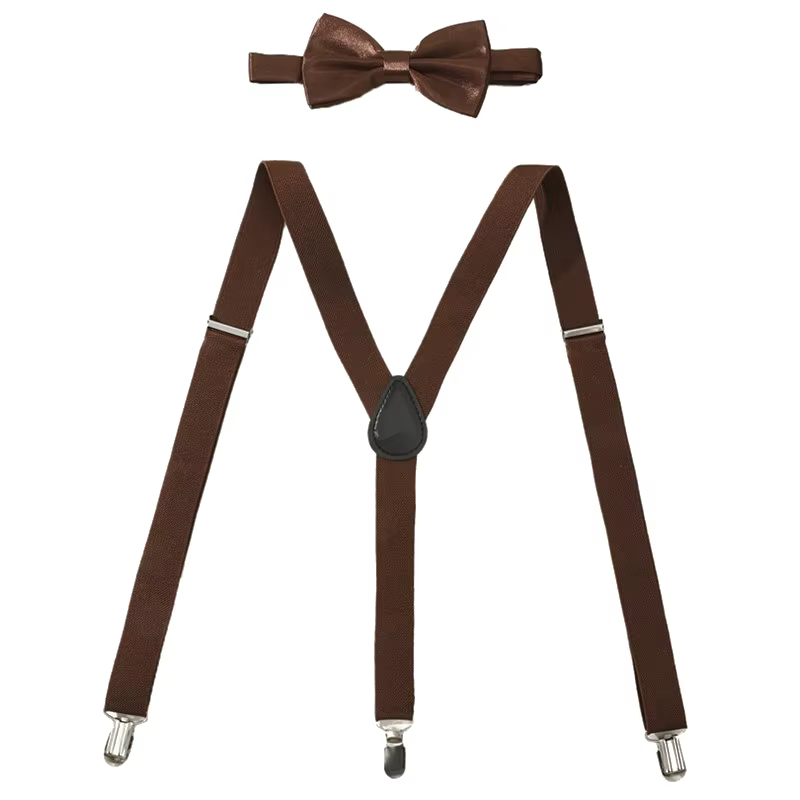 Ensemble d'accessoires de Gangster de Testosterone pour hommes, chapeau ander, nœud à bretelles, acc
