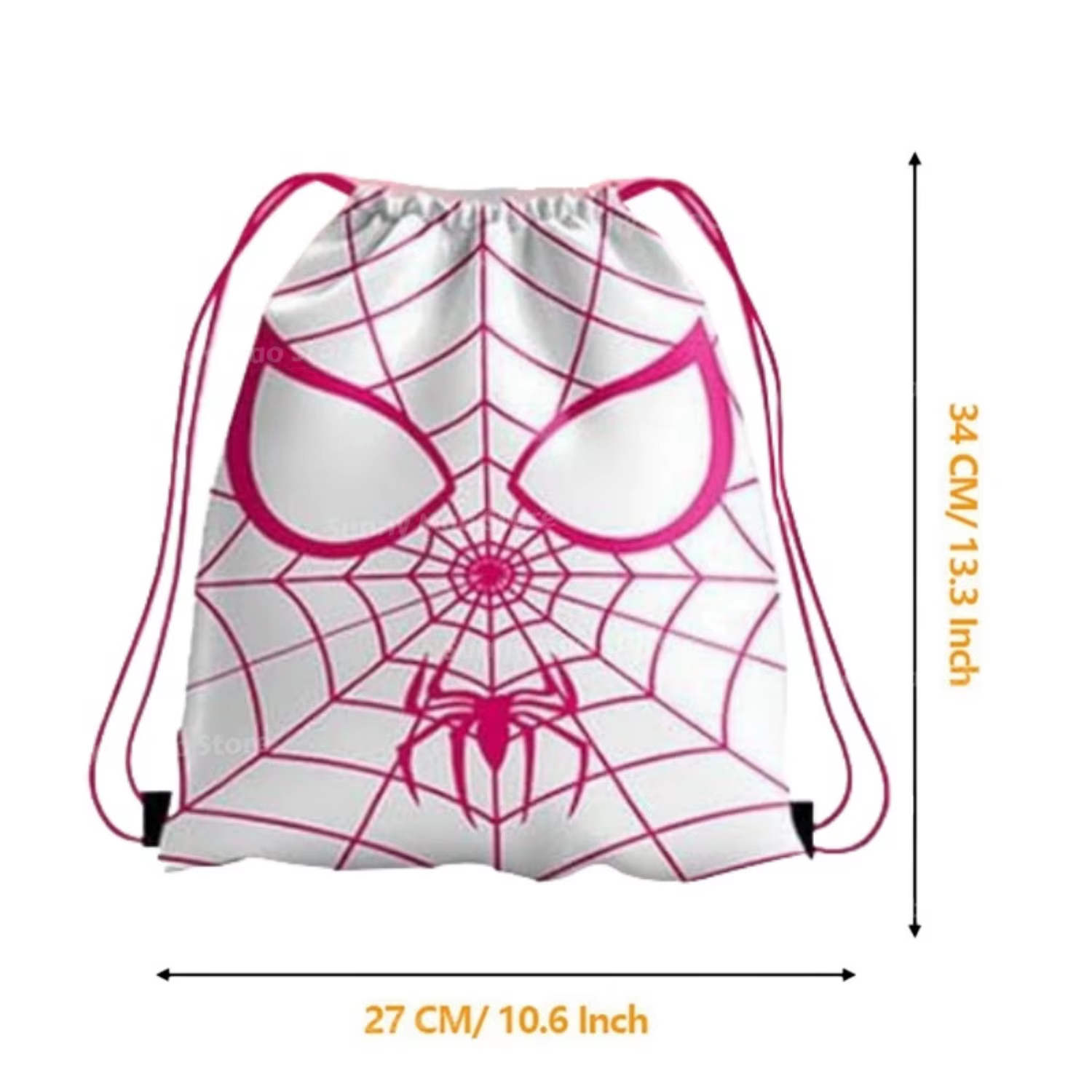 Sac à cordon Spiderman Rouge Noir Blanc Super-héros – Sac à dos portable pour cadeaux de baby shower