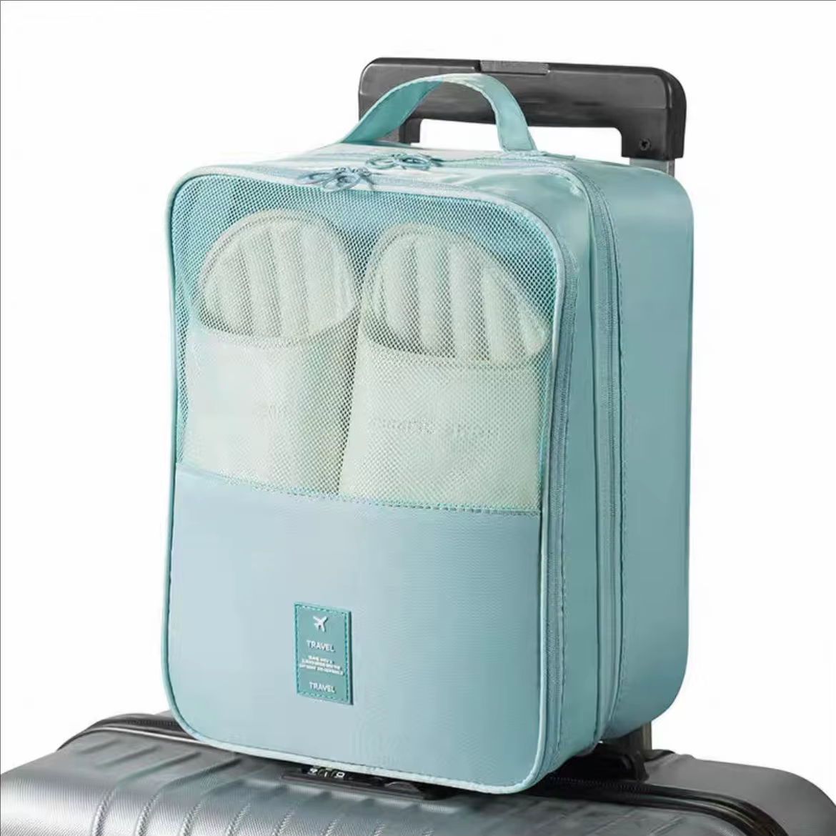 Sac à chaussures portable de grande capacité, adapté aux voyages, peut contenir 3 paires de chaussur