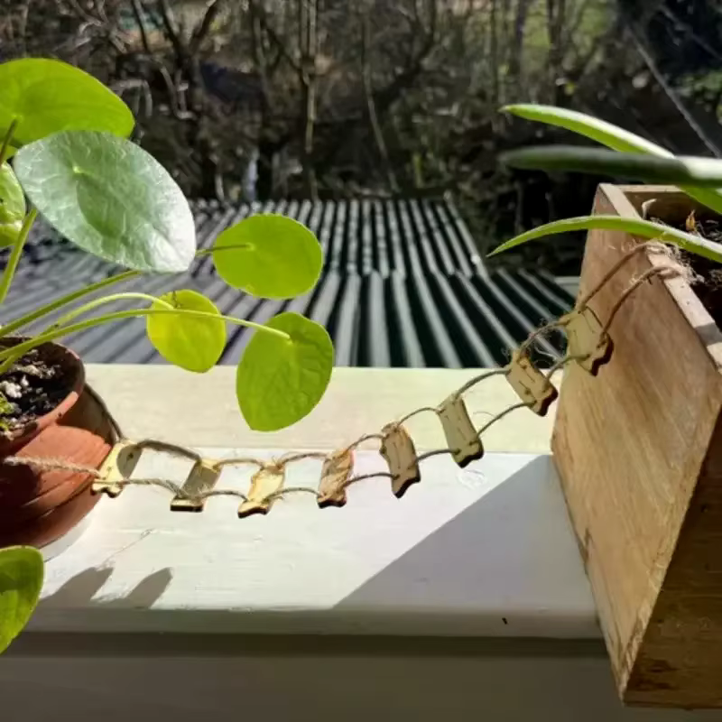 Échelle de corde de pont féerique en bois, décor de jardin féerique Miniature pour cour de maison et