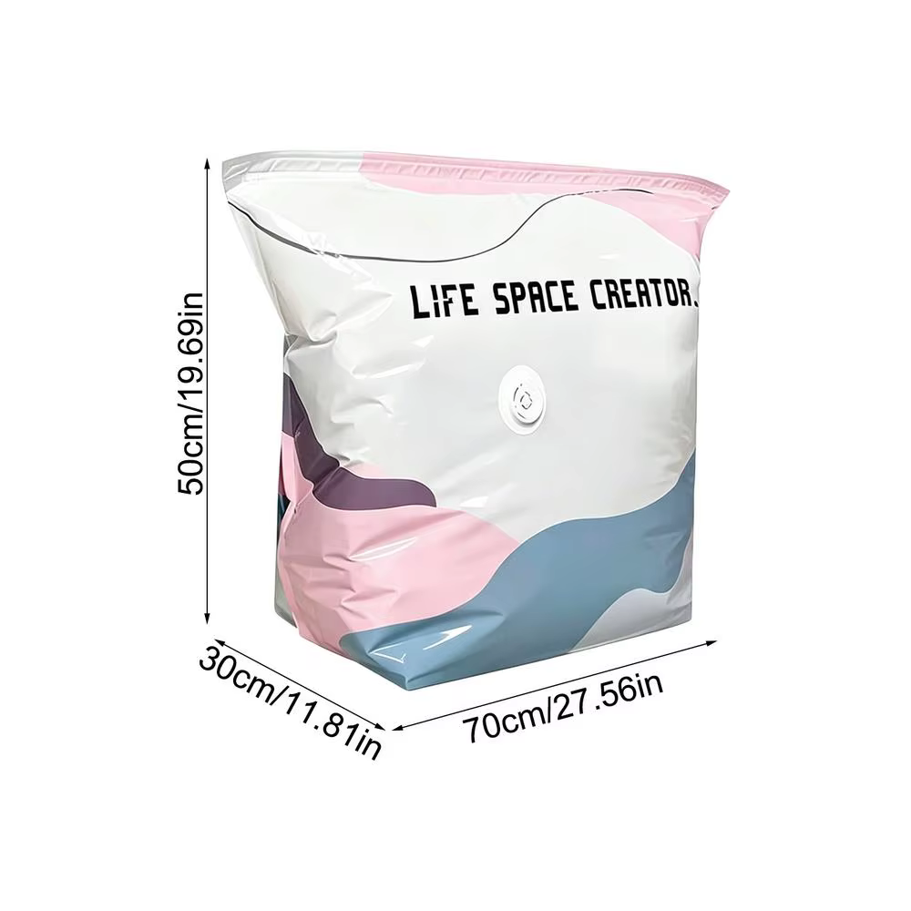 Sacs de compression sous vide pour voyage, 2 pièces, sans pompe, pour valises, vêtements, couverture