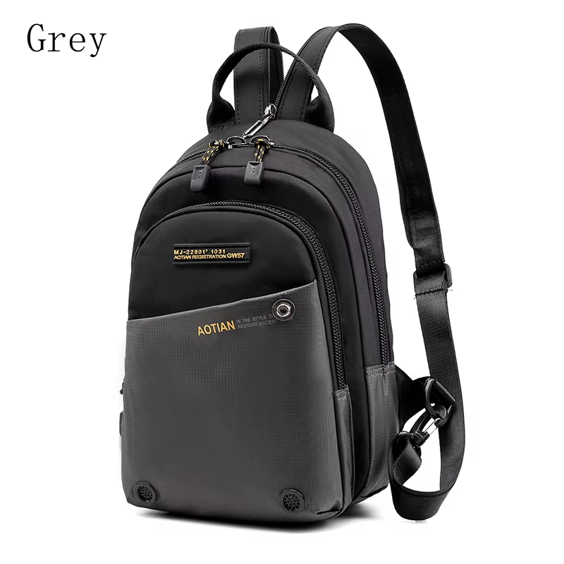 ChimMen-Sac à dos multifonctionnel en nylon imperméable pour hommes, sac de poitrine initié, sports 