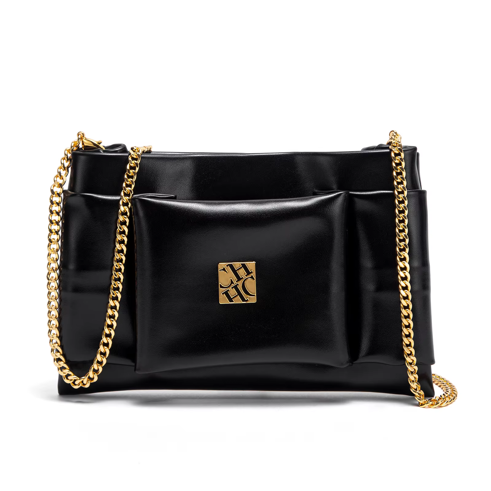 CHCH sac à bandoulière pour femme nouveau Simple noir détachable double usage chaîne sac portefeuill