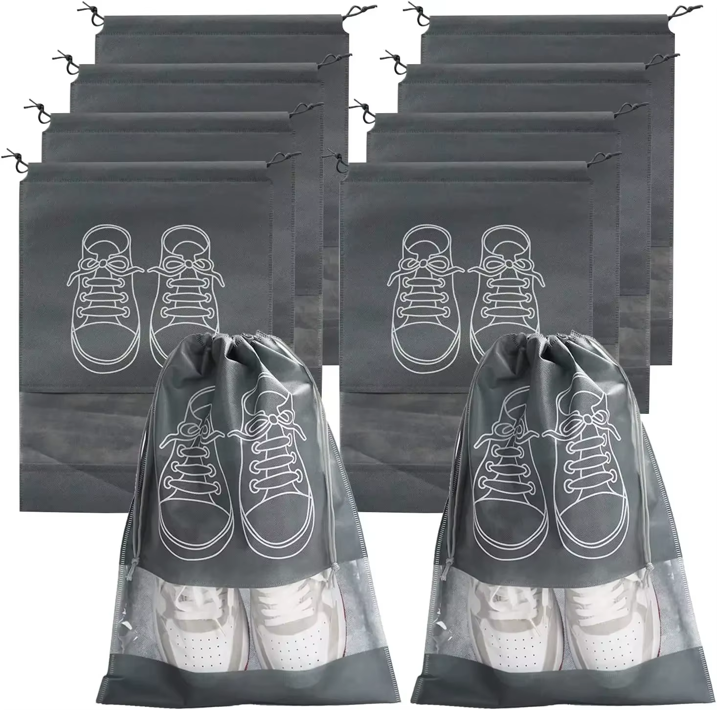 Sacs de rangement de chaussures, 10 pièces, sacs de rangement Non tissés, sac de placard Portable de