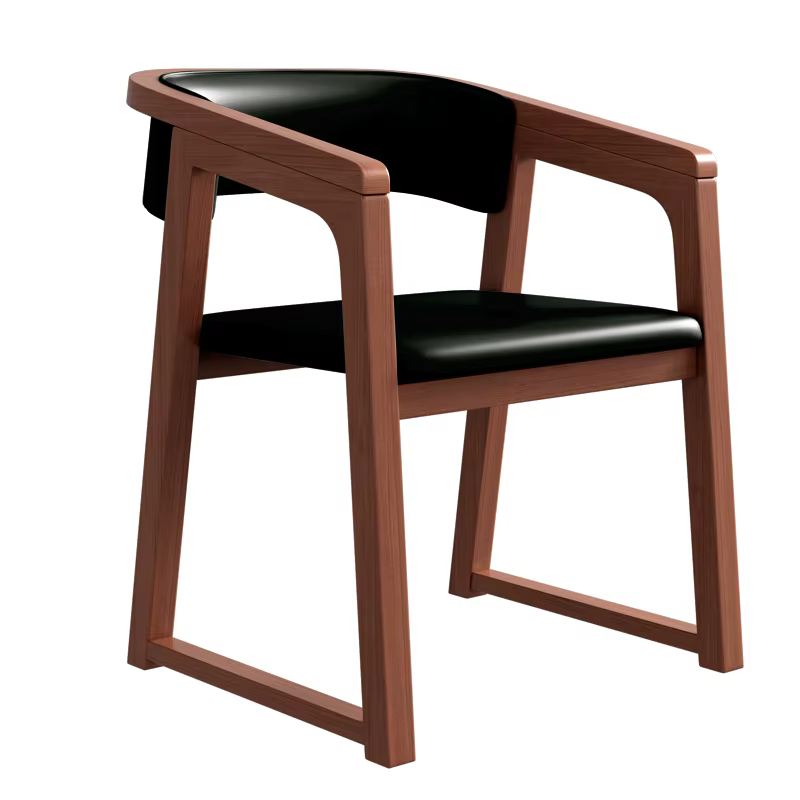 Accoudoir chaises de salle à manger nordiques marron design Bar chaises de salle à manger de jeu cui