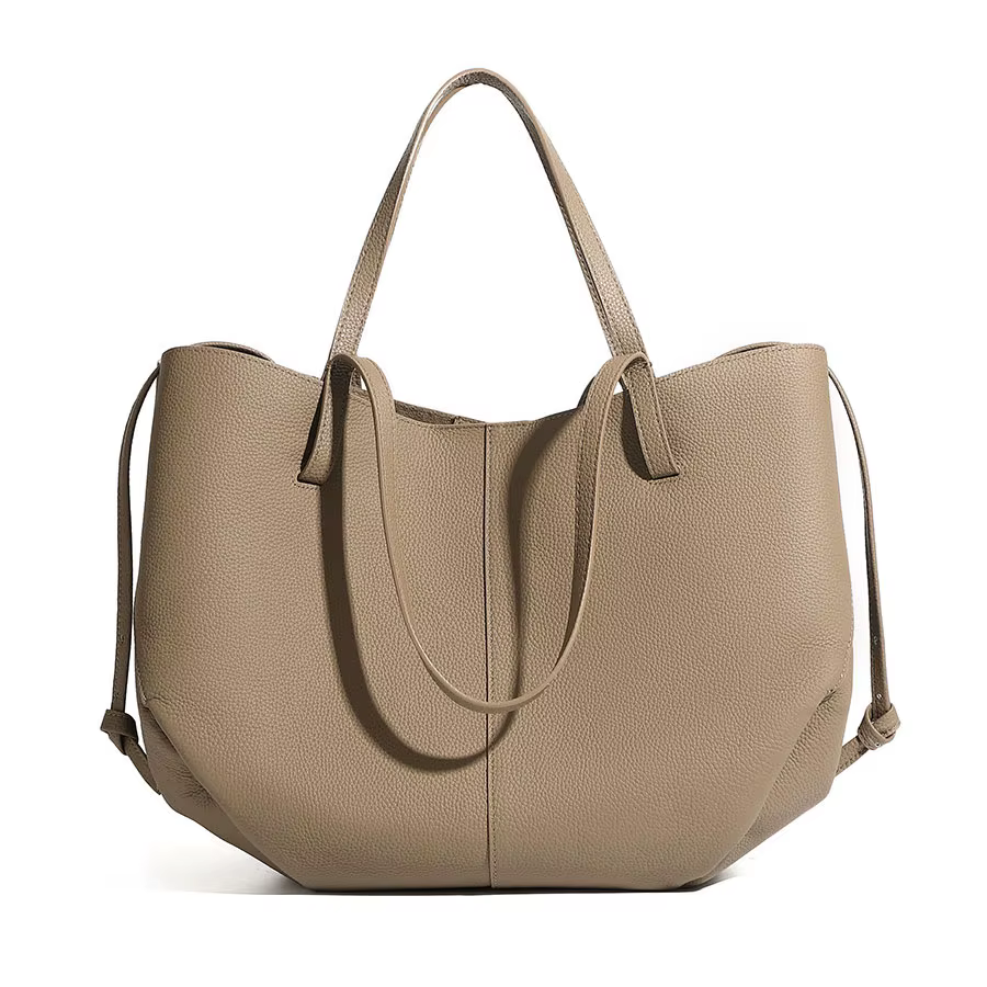 Sac fourre-tout pour femme, sac décontracté simple et polyvalent, sac à main en cuir de vachette pre