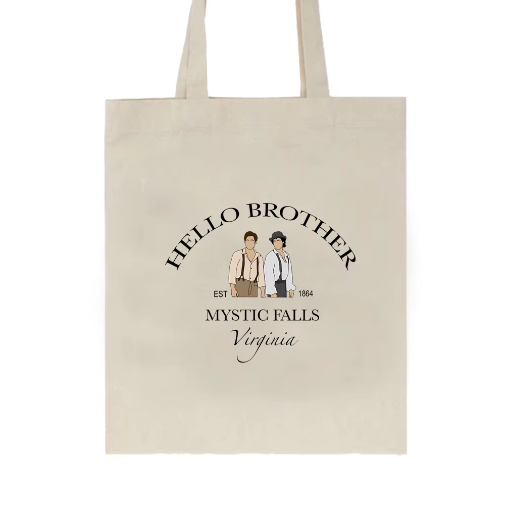 Sac fourre-tout rétro Hello Brother, sac en toile de journal de vampire, émission de télévision Salv