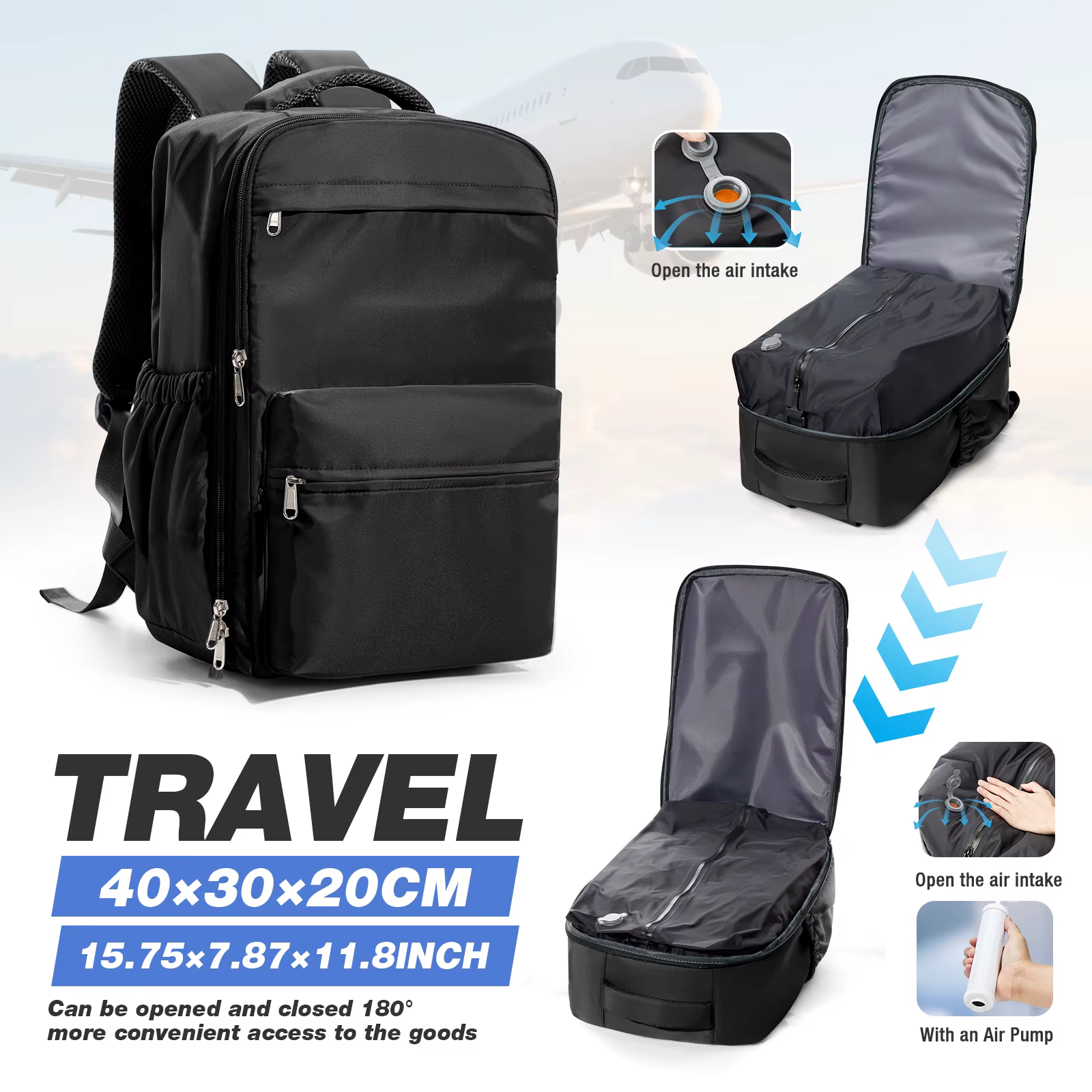 Ryanair Airlines sac de cabine sous siège 40x30x20 sac polochon de voyage bagage à main sac de voyag