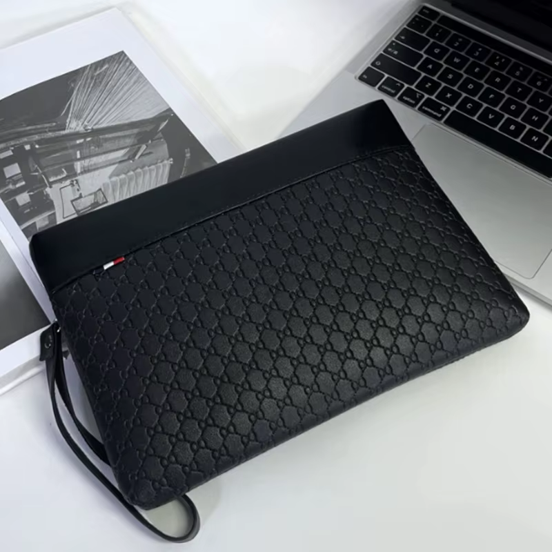 Sac d'affaires design en cuir pour hommes, pochette à la mode, sac à bandoulière unisexe, sac à main