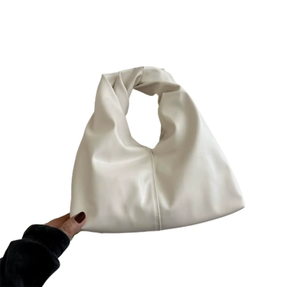 Sac à main plissé décontracté grande capacité, élégant sac fourre-tout carré pour femme, sac à bando