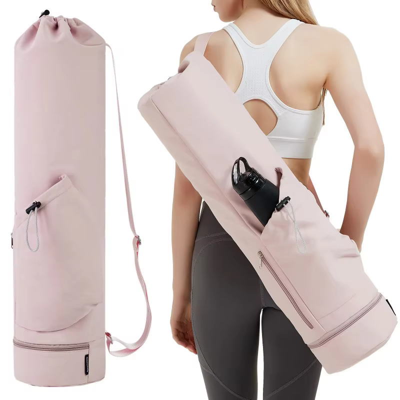 Sac pour tapis de yoga avec poche pour bouteille d'eau et rangement humide – Support multifonctionne