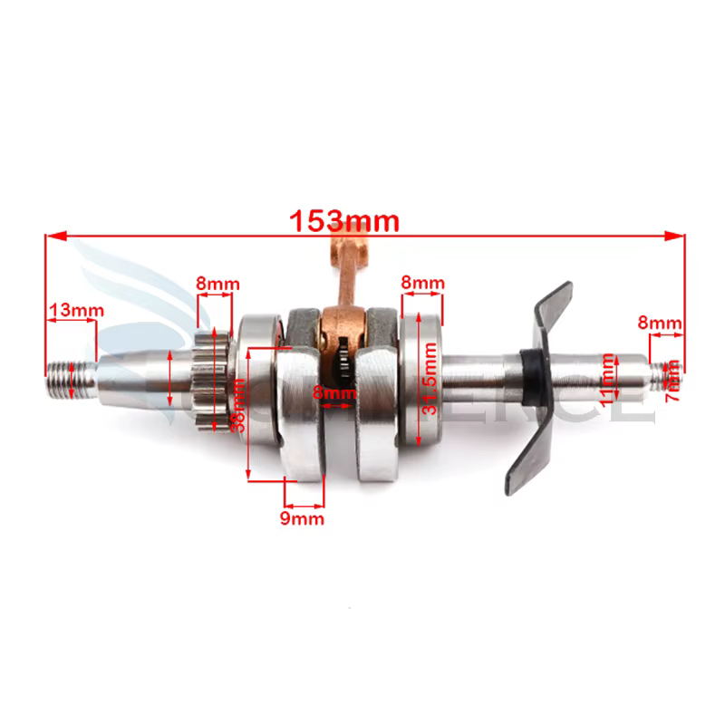 Vilebrequin pour Honda 139F GX31 FG100, 4 temps, 31cc, motoculteur, vilebrequin principal, débroussa