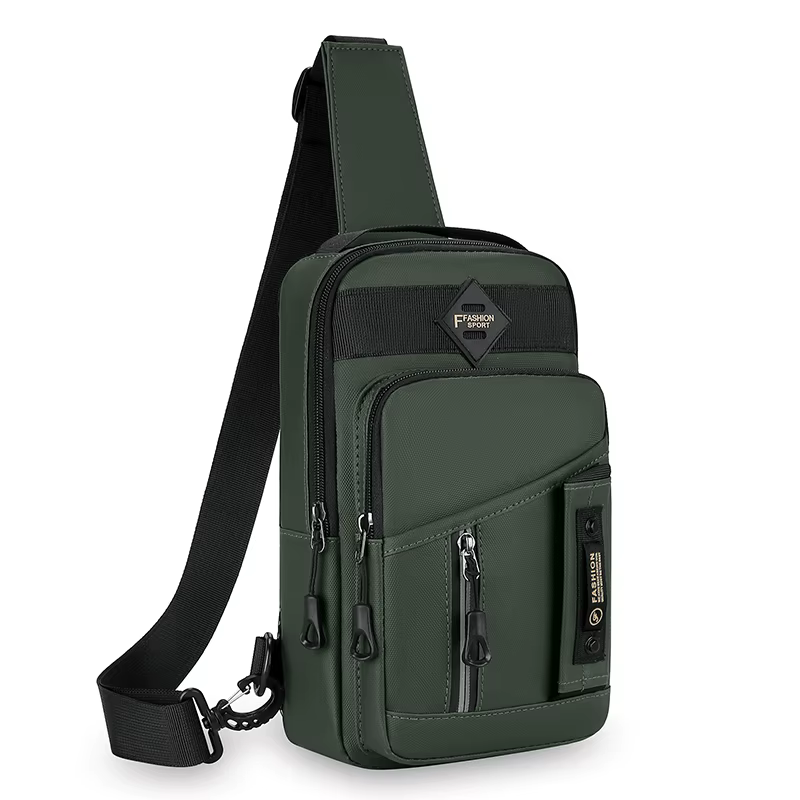 Sac de poitrine d'extérieur pour hommes – Sac à bandoulière en nylon élégant, sac à bandoulière de s