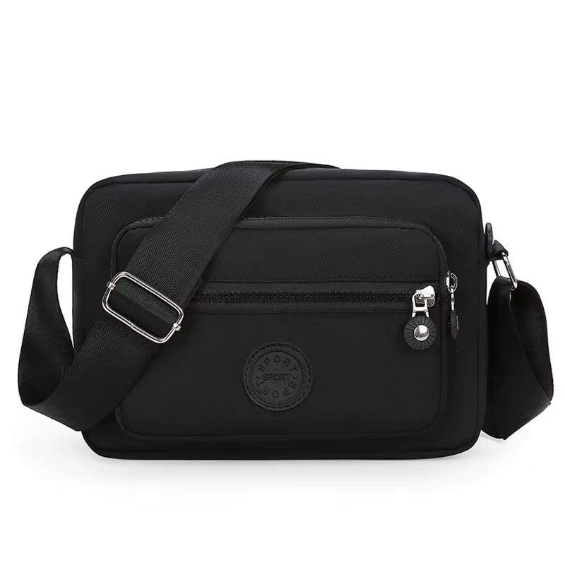 Sac à bandoulière multi-poches de couleur unie pour femmes, sac à bandoulière multifonctionnel, sac 