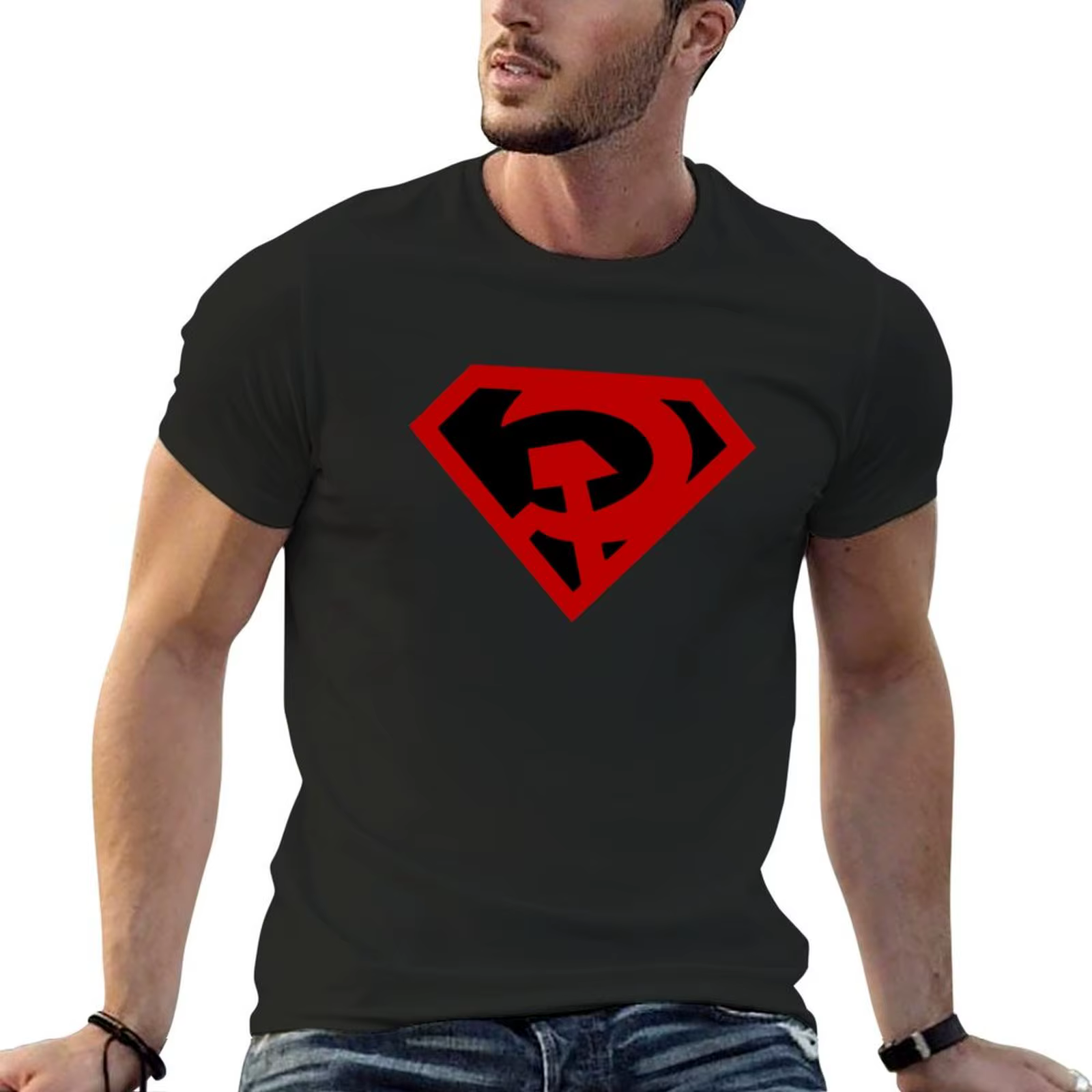T-Shirt graphique Red Son pour homme, haut personnalisé