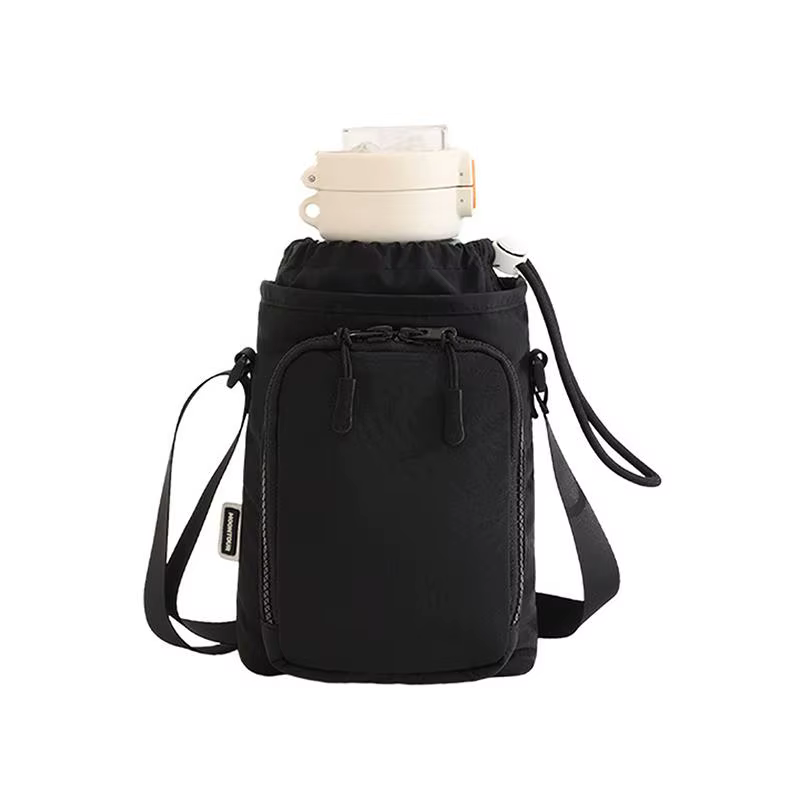 Sac à bouteille d'eau portable avec sangle réglable, housse de protection pour tasses thermiques, po