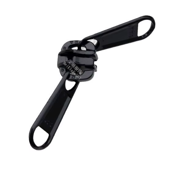 30 pièces – Curseurs à double languette YKK – Fabricant Spot – Réf. 5, Non. 10 curseurs noirs en nyl